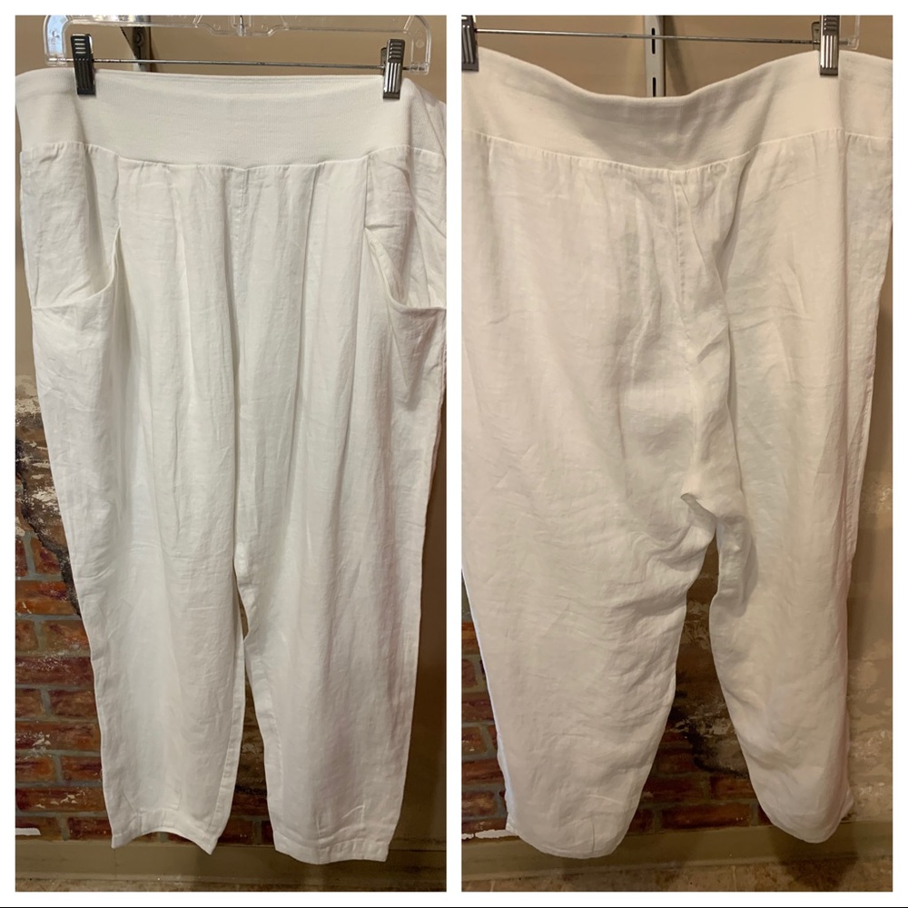 White Linen Capris - image 1